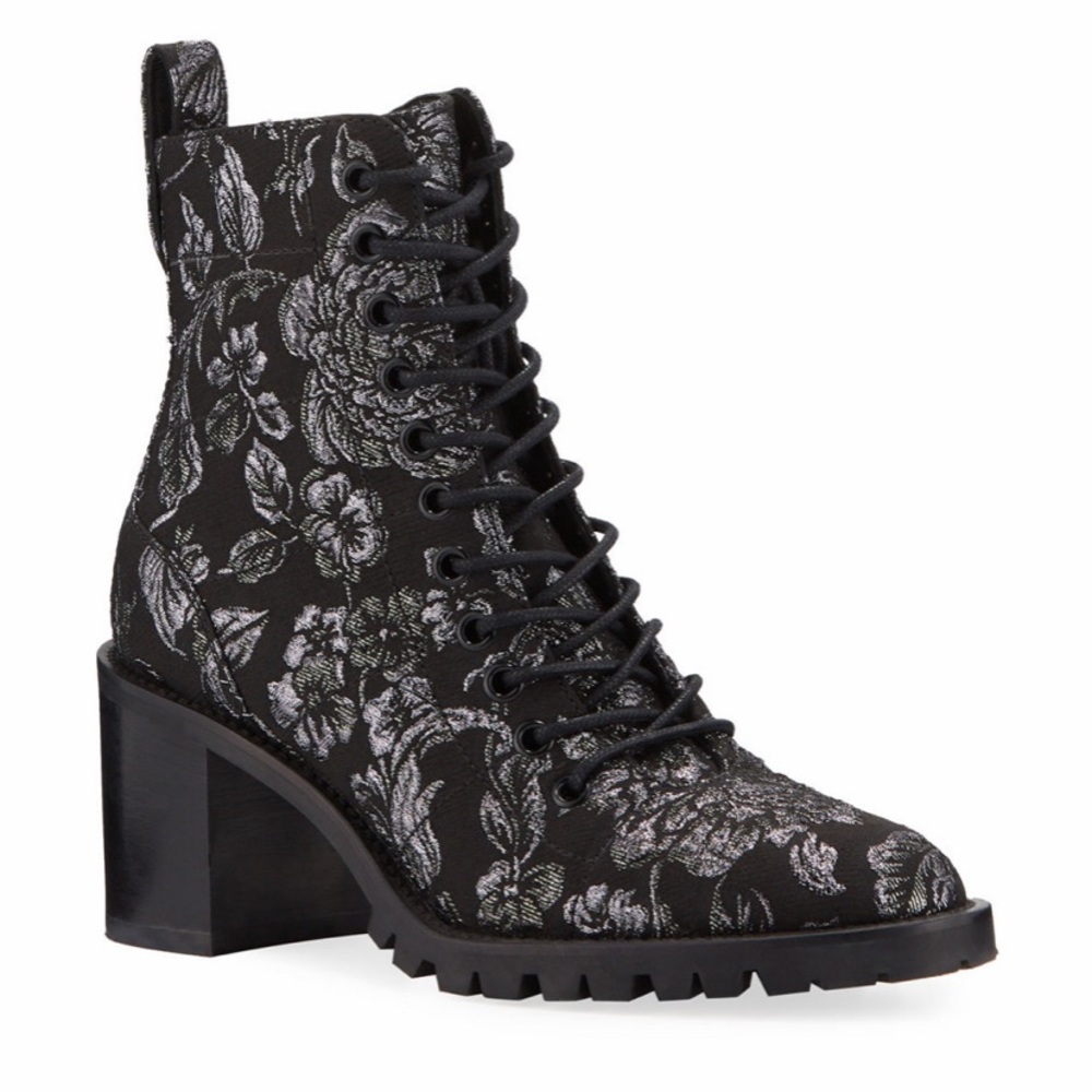 ISO: Jimmy Choo Cruz Brocade Lace-Up Booties